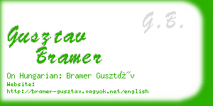 gusztav bramer business card